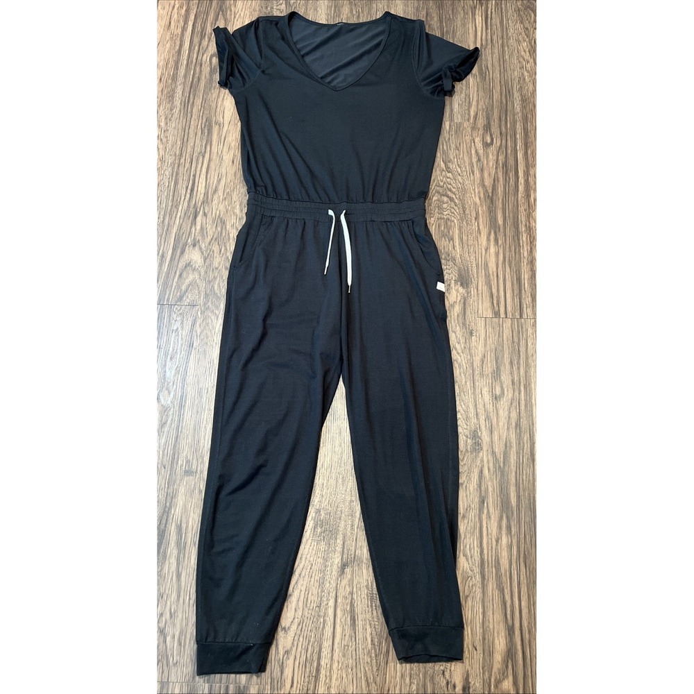 Vuori Jumpsuit All Day Women  Romper Jumpsuit Heathered Black Size L READ